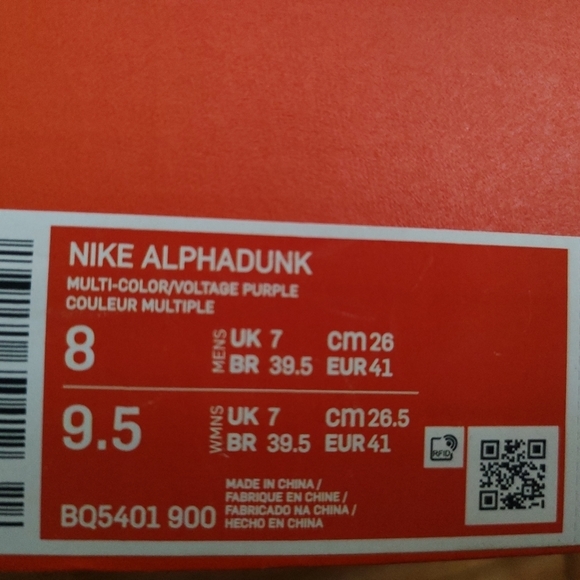 NIKE AlphaDunk EP Voltage Purple 2019 NIB Sz.8 BQ5401 900 MSRP $180 - Picture 7 of 7